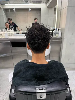 ショート パーマ メンズ CHROM TOKYO A.L.T所属・【メンズ・パーマ】 藪 清正のヘアスタイル