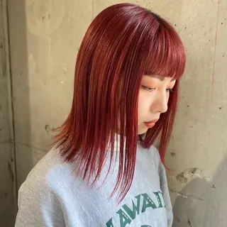 ミディアム カラー lani 天神大名/ブリーチのヘアスタイル