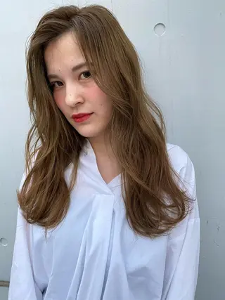 セミロング カラー パーマ ヘアアレンジ ✨ハイクオリティ✨ 山本香也のヘアスタイル