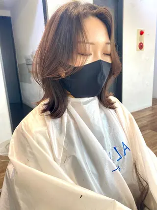 ミディアム カラー 🥣 hashi 🛋️のヘアスタイル