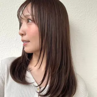 ロング レイヤーカット／韓国 🤎きのした いちかのヘアスタイル