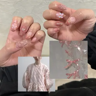 ネイル 𝙉𝙖𝙤🍓꒦꒷ Y2K / 韓国風のネイルデザイン