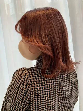 ミディアム レイヤー専門家 ダブルカラー修のヘアスタイル