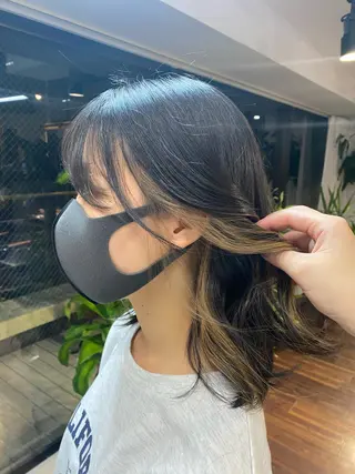 セミロング カラー パーマ ヘアアレンジ 韓国ヘア×髪質 改善🇰🇷シオリのヘアスタイル