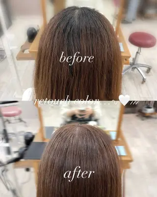 カラー あかり🍎🤍 ストレートモデル🫧のヘアスタイル