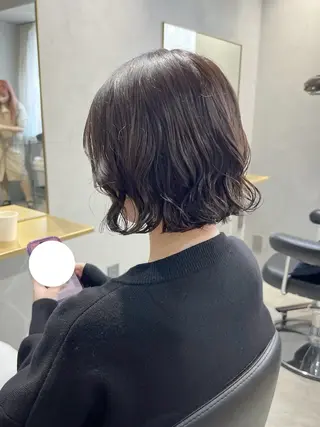 ミディアム カラー パーマ akane/ベージュ /オリーブ/ブラウンのヘアスタイル