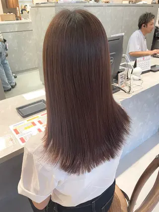 セミロング 大人可愛い🎀ིྀ 🪞柔らかベージュのヘアスタイル