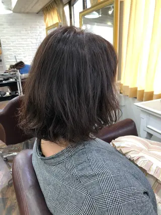 ミディアム パーマ レイヤー×髪質改善✨ 渋谷/佐藤侑哉のヘアスタイル