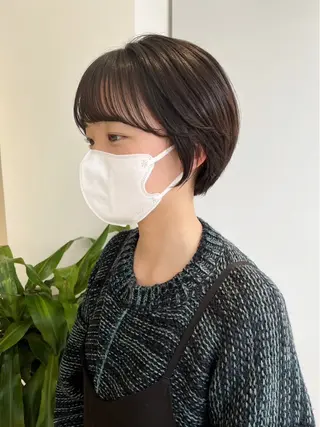 ショート 透明感モテ艶髪カラー Gallicaイリサのヘアスタイル