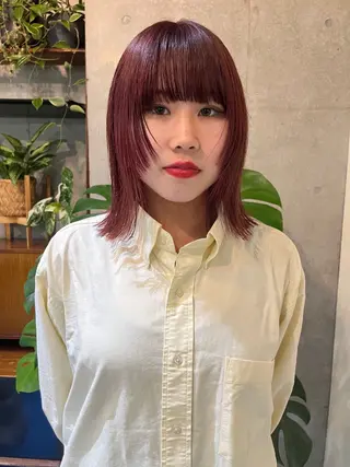 ミディアム レイヤーカット\ウル フ　chinatsuのヘアスタイル