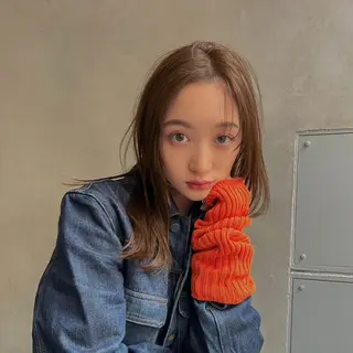 セミロング カラー ⚜️ブリーチ× 透明感✨Hayatoのヘアスタイル