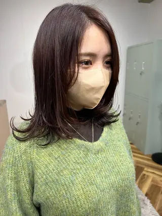 ミディアム カラー Ayaka🩰🎀 ガーリー/暖色♡のヘアスタイル