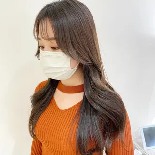 ロング カラー パーマ ヘアアレンジ 💎耳ツボジュエリー ×銀座美容室💎のヘアスタイル