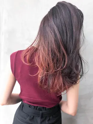 ミディアム カラー パーマ ヘアアレンジ TOMO GEEKS代表のヘアスタイル