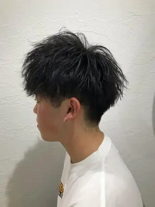 ショート パーマ メンズ JUNTA 梅田茶屋町のヘアスタイル