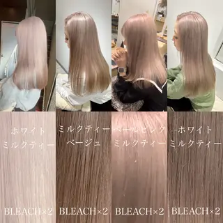 ロング カラー AVANCE京橋所属・ハイトーンヘア/ 島崎　タクミのヘアスタイル