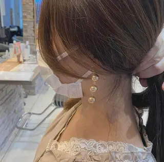 ロング カラー パーマ ヘアアレンジ 立川🤍韓国ヘア/ レイヤー🇰🇷🖤のヘアスタイル