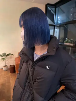 ミディアム カラー 愛瑠奈 erunaのヘアスタイル