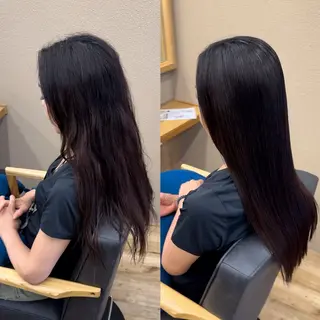 ロング 【髪質改善】タケウチ 【手で乾かすだけ】のヘアスタイル