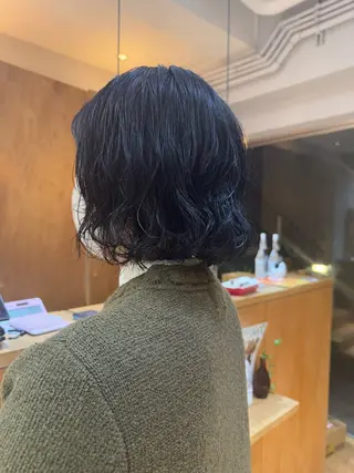 ショート コテ巻き風/ボブ パーマ🌼杉田 萌恵のヘアスタイル