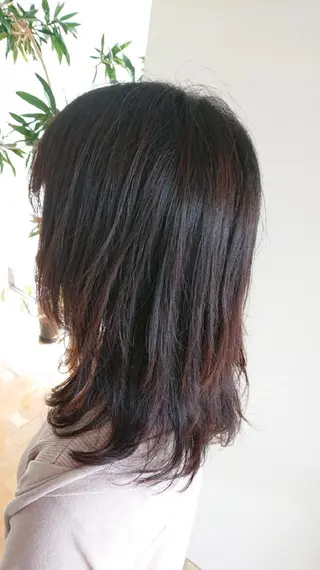 セミロング 林慶吾/ショートボブ /デザインカラーのヘアスタイル