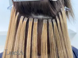 ロング ヘアアレンジ カラー LuciA/エクステ カラーのヘアスタイル