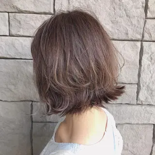 ミディアム パーマ 店長/mao/ 前髪/顔周りカットのヘアスタイル