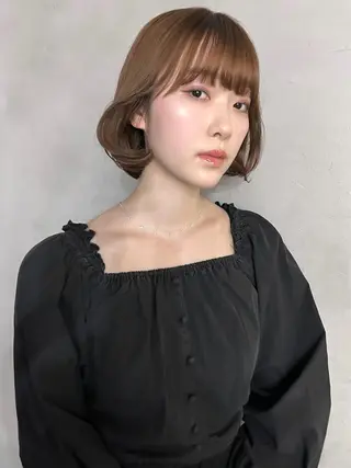 セミロング カラー 🧸艶々韓国ヘア 🧁mizunaのヘアスタイル