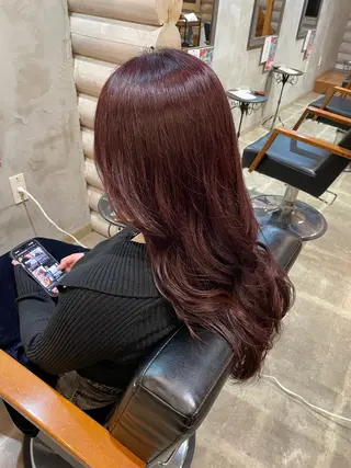 カラー 🐾及部 艶髪|艶 カラーショート|ボブのヘアスタイル