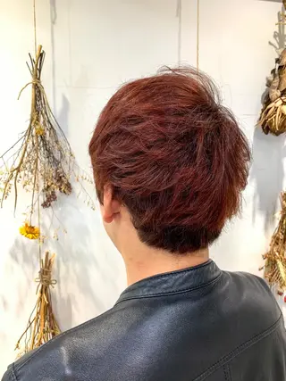 ショート カラー メンズ 縮毛矯正/髪質改善 /韓国風　山川春輝のヘアスタイル