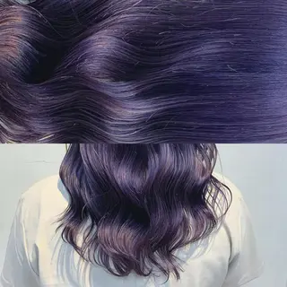 セミロング カラー ［銀座］淡色 ラベンダー🫧大村のヘアスタイル