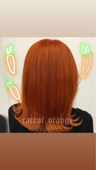 ロング カラー 𝘳𝘺𝘰𝘬𝘢 髪質改善／ブリーチのヘアスタイル