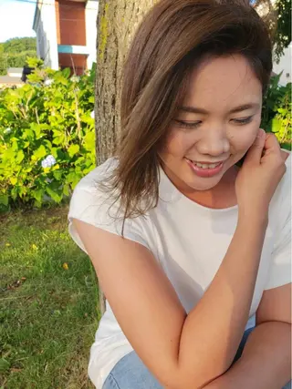 カラー ママ美容師 ＊ヒマワリのヘアスタイル