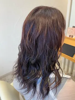 セミロング カラー ヘアアレンジ Design Color🐰アユミのヘアスタイル