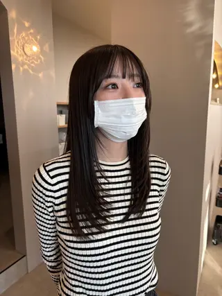 ロング カラー ボブ/顔周りレイヤー 🎀momoka🎀のヘアスタイル