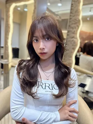 ロング 池袋/韓国/レイヤー 髪質改善/村上けいとのヘアスタイル