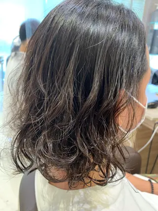 ミディアム パーマ メンズ Ash 中岡ゆうたのヘアスタイル