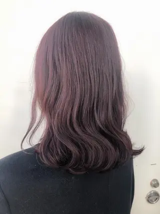 ミディアム カラー 韓国🇰🇷レイヤー 映える顔周り🩷のヘアスタイル