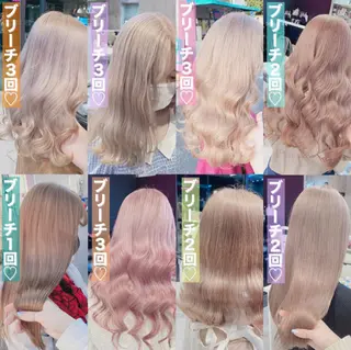 セミロング 💛ムラ修正ブリーチ 💛YUUのヘアスタイル