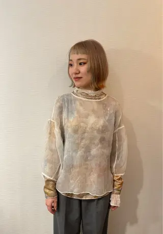 ショート カラー ヘアアレンジ salon ORO sapporo所属・本田 留菜のヘアスタイル