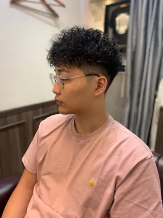 ショート パーマ メンズ カットモデル募集 いさかのヘアスタイル