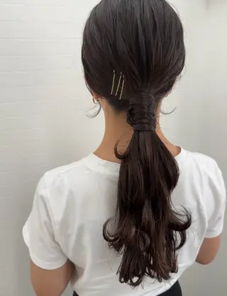 ヘアアレンジ 艶髪/ブリーチなし Wカラー🌺yuiのヘアスタイル