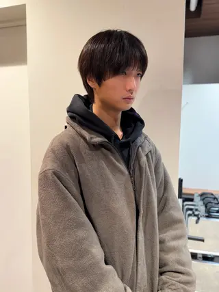 ミディアム メンズ/レディース /ナチュラル/下村迅のヘアスタイル