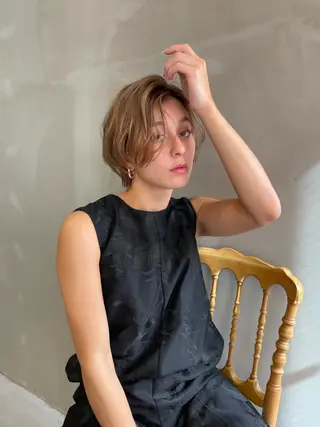 ショート カラー ショート/ボブ/ 心斎橋/宮脇美奈のヘアスタイル