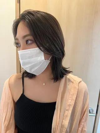 ミディアム カラー トレンドと似合わせ/ マンツーマン/西上楓のヘアスタイル