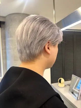 カラー メンズ 韓国ハイトーンカラー kana♡のヘアスタイル