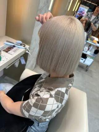 ミディアム カラー 店長/mao/ 前髪/顔周りカットのヘアスタイル