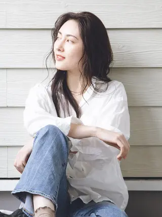 ロング 柳下 涼のヘアスタイル