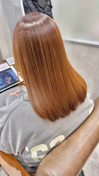 セミロング 久保田康雅　辻堂 髪質改善×縮毛矯正のヘアスタイル