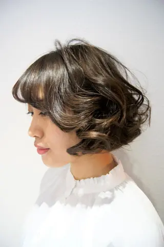 ショート カラー パーマ ヘアアレンジ terra✂️川嶋 大輔のヘアスタイル